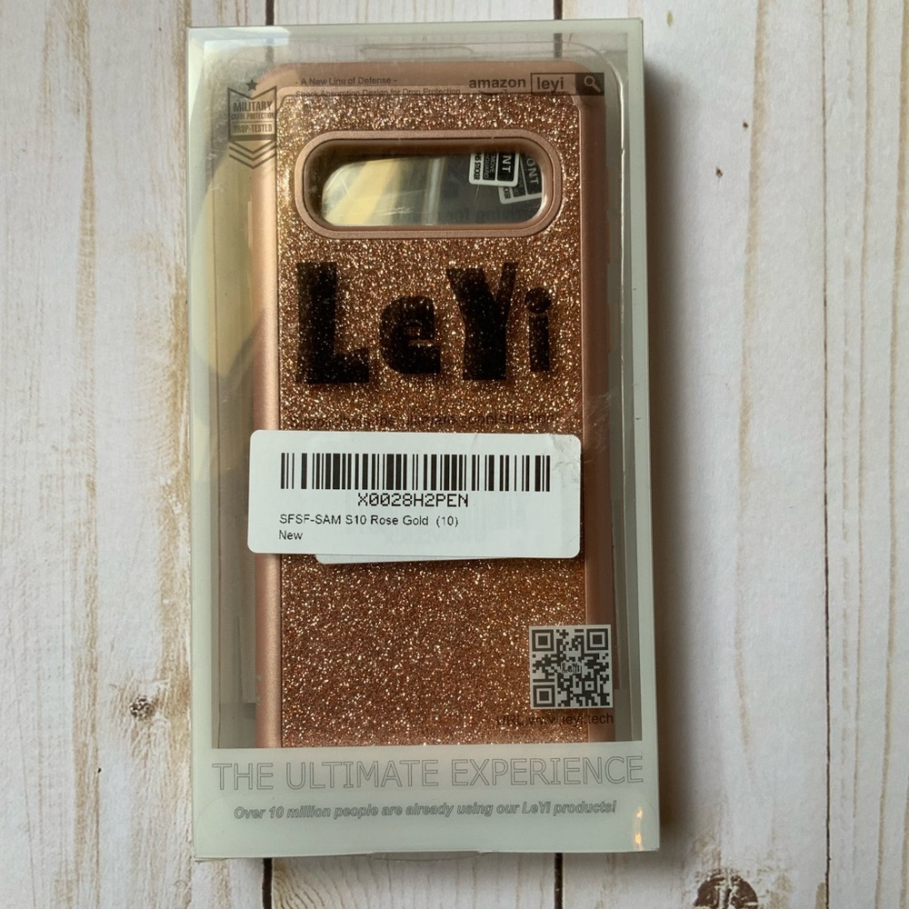 LeYi Samsung S10 Rose Gold Phone Case. New in box.